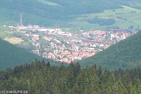 Blick von den K&auml;steklippen auf Oker