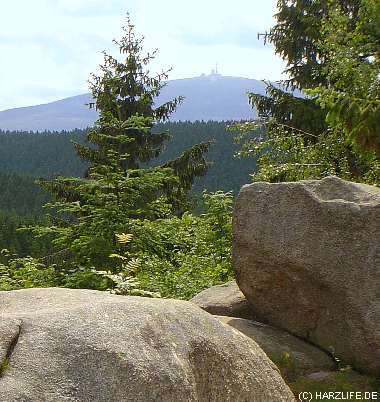 Blick von den K&auml;steklippen zum Brocken